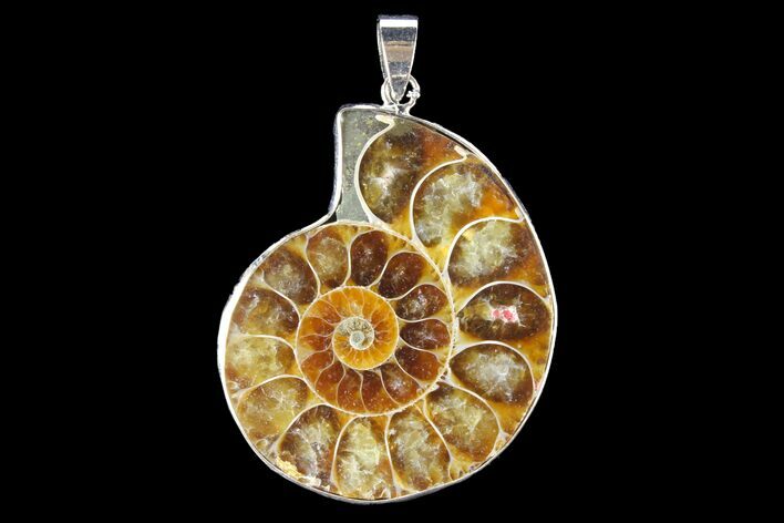 Fossil Ammonite Pendant - Million Years Old #142895